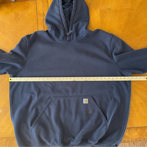 Carhartt Rain Defender Navy Blue Hoodie Workwear Heavy Mens Size 3XLT Tall XXXL - Picture 5 of 12